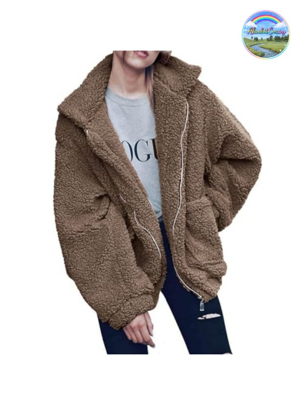 PRETTYGARDEN Women's Oversized Sherpa Fleece Coat Winter Faux Fur Jacket